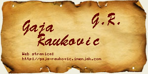 Gaja Rauković vizit kartica
